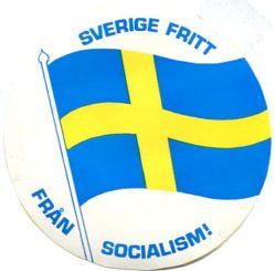 Sverige fritt från socialism. Pris per fem stycken självhäftande etiketter.
